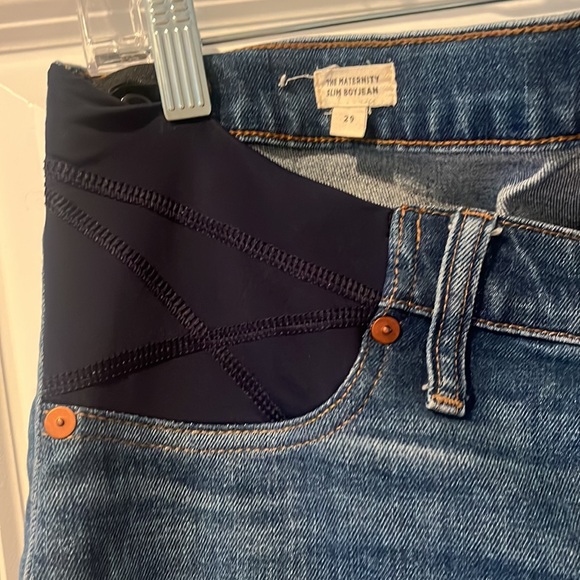 Madewell Maternity Slim Boyfriend Jean - Picture 4 of 4